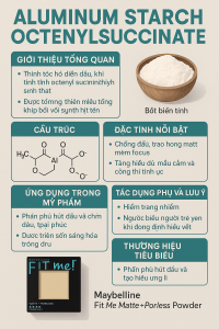 Aluminum Starch Octenylsuccinate La Hoat Chat Gi Cong Dung Trong Duoc My Pham