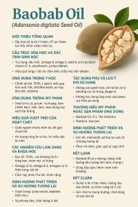 Baobab Oil Adansonia Digitata Seed Oil La Hoat Chat Gi Cong Dung Trong Duoc My Pham