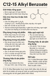 C12 15 Alkyl Benzoate La Hoat Chat Gi Cong Dung Trong Duoc My Pham