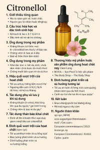 Citronellol La Hoat Chat Gi Cong Dung Trong Duoc My Pham