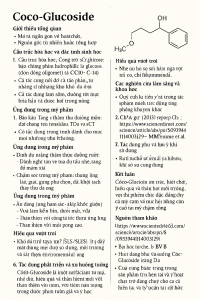 Coco Glucoside La Hoat Chat Gi Cong Dung Trong Duoc My Pham