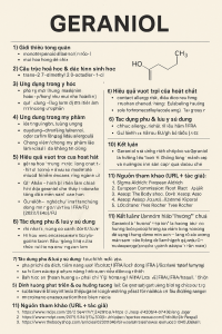 Geraniol La Hoat Chat Gi Cong Dung Trong Duoc My Pham