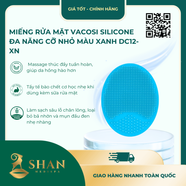 Mieng Rua Mat Vacosi Silicone Da Nang Co Nho Mau Xanh DC12 XN