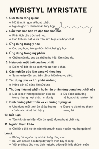 Myristyl Myristate La Hoat Chat Gi Cong Dung Trong Duoc My Pham