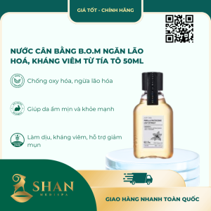 Nước Cân Bằng B.O.M Ngăn Lão Hoá, Kháng Viêm Từ Tía Tô 50ml – [Mẫu Mới]