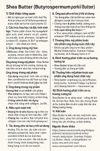 Shea Butter Butyrospermum Parkii Butter La Hoat Chat Gi Cong Dung Trong Duoc My Pham