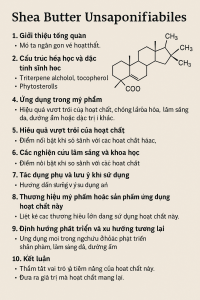 Shea Butter Unsaponifiables La Hoat Chat Gi Cong Dung Trong Duoc My Pham 1