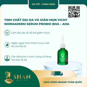 Tinh Chất Dịu Da Và Giảm Mụn Vichy Normaderm Serum Probio BHA – AHA – [Mẫu Mới]