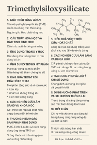 Trimethylsiloxysilicate La Hoat Chat Gi Cong Dung Trong Duoc My Pham