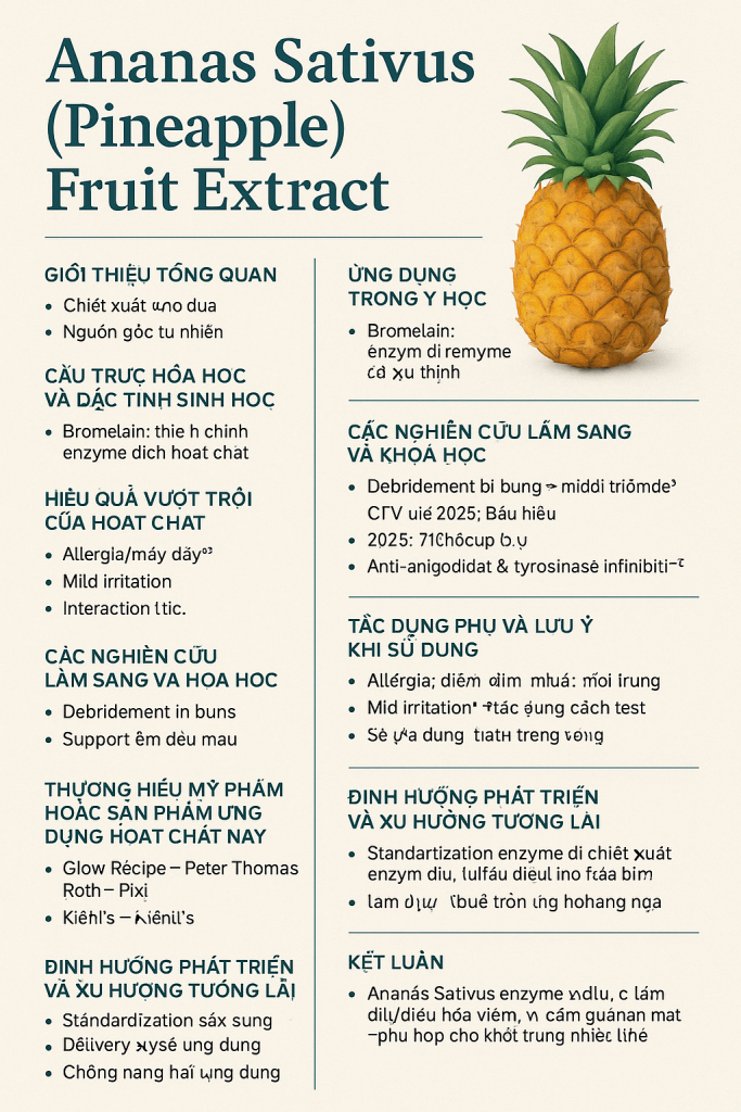 Ananas Sativus Pineapple Fruit Extract La Hoat Chat Gi Cong Dung Trong Duoc My Pham