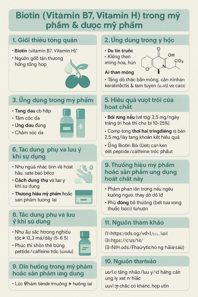Biotin La Hoat Chat Gi Cong Dung Trong Duoc My Pham