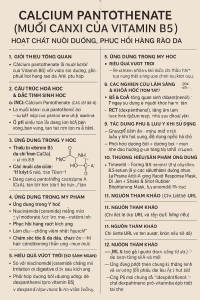 Calcium Pantothenate La Hoat Chat Gi Cong Dung Trong Duoc My Pham