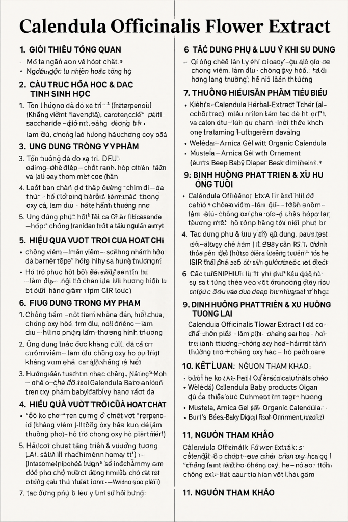 Calendula Officinalis Flower Extract La Hoat Chat Gi Cong Dung Trong Duoc My Pham