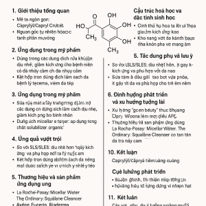 Caprylyl Capryl Glucoside La Hoat Chat Gi Cong Dung Trong Duoc My Pham