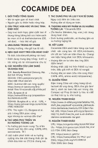 Cocamide DEA La Hoat Chat Gi Cong Dung Trong Duoc My Pham