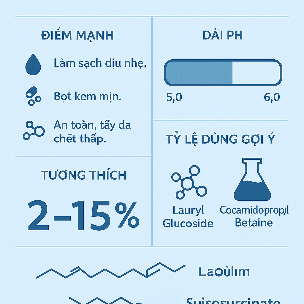 Disodium Laureth Sulfosuccinate La Hoat Chat Gi Cong Dung Trong Duoc My Pham