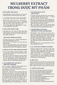 Mulberry Extract La Hoat Chat Gi Cong Dung Trong Duoc My Pham