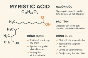 Myristic Acid La Hoat Chat Gi Cong Dung Trong Duoc My Pham