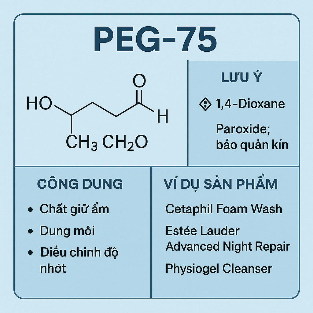 PEG 75 La Hoat Chat Gi Cong Dung Trong Duoc My Pham
