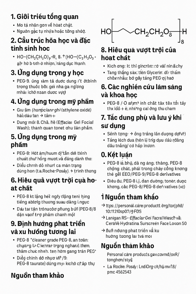 PEG 8 La Hoat Chat Gi Cong Dung Trong Duoc My Pham