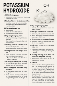 Potassium Hydroxide La Hoat Chat Gi Cong Dung Trong Duoc My Pham