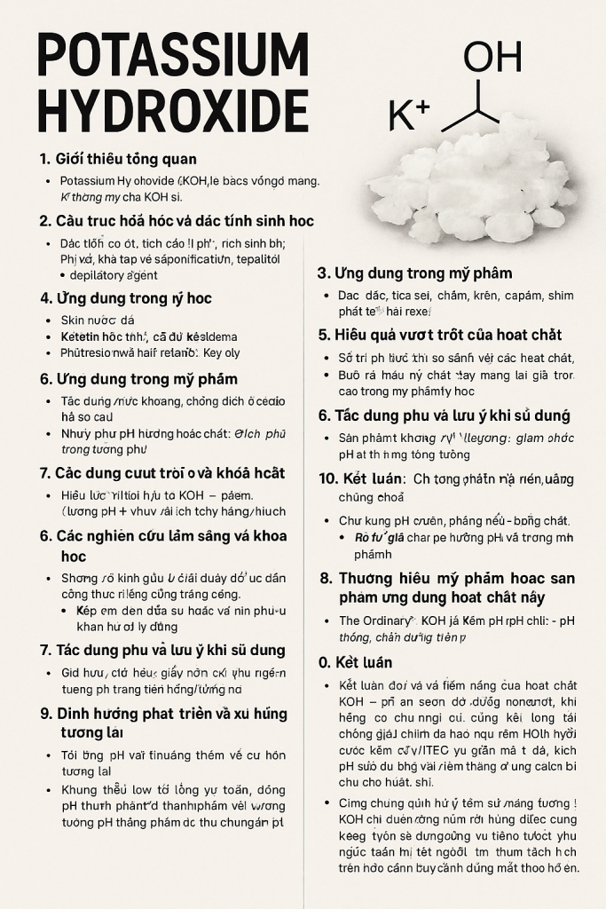 Potassium Hydroxide La Hoat Chat Gi Cong Dung Trong Duoc My Pham