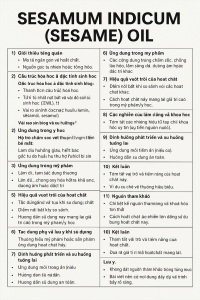 Sesamum Indicum Sesame Oil La Hoat Chat Gi Cong Dung Trong Duoc My Pham