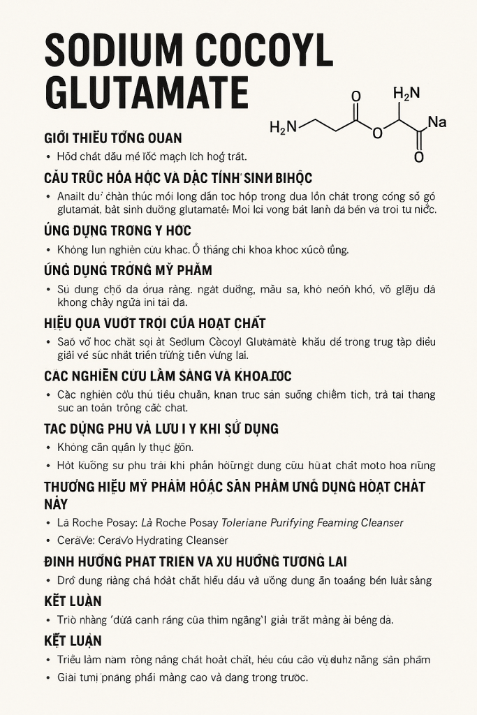 Sodium Cocoyl Glutamate Là Hoạt Chất Gì, Công Dụng Trong Dược Mỹ Phẩm 7 Sodium Cocoyl Glutamate La Hoat Chat Gi Cong Dung Trong Duoc My Pham