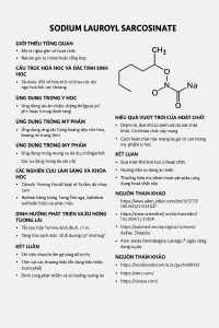 Sodium Lauroyl Sarcosinate La Hoat Chat Gi Cong Dung Trong Duoc My Pham