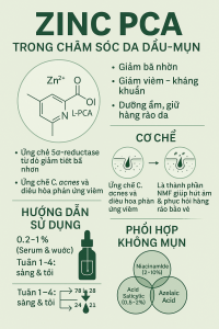 Zinc PCA La Hoat Chat Gi Cong Dung Trong Duoc My Pham