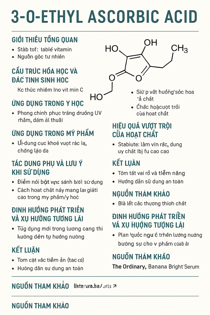 3 O Ethyl Ascorbic Acid La Hoat Chat Gi Cong Dung Trong Duoc My Pham