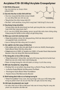 Acrylates C10 30 Alkyl Acrylate Crosspolymer La Hoat Chat Gi Cong Dung Trong Duoc My Pham