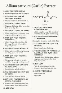 Allium Sativum Garlic Extract La Hoat Chat Gi Cong Dung Trong Duoc My Pham