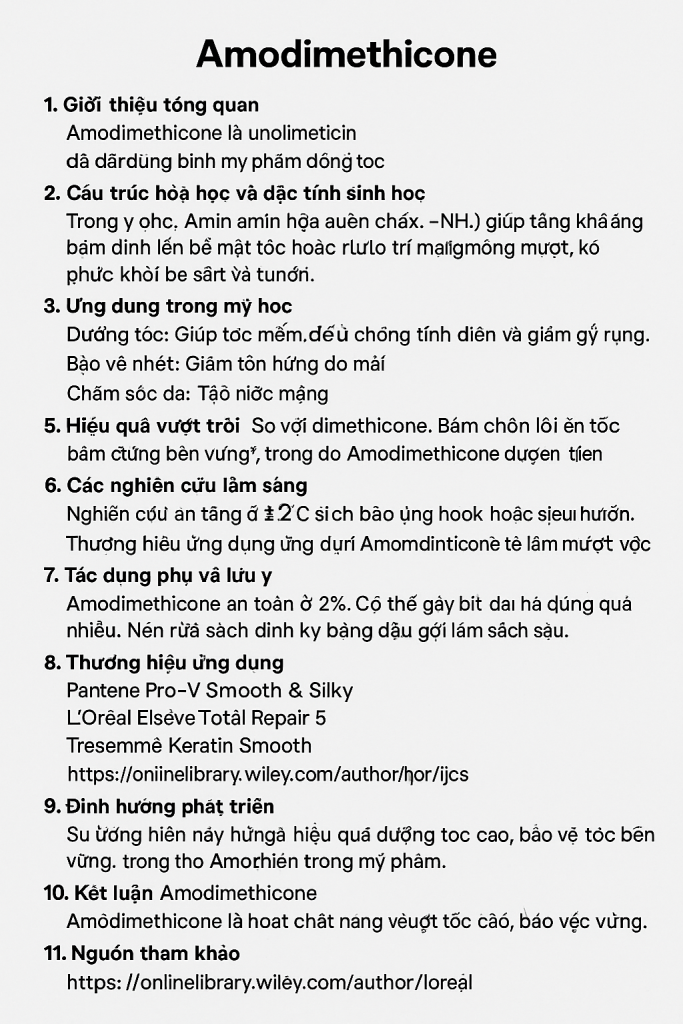 Amodimethicone La Hoat Chat Gi Cong Dung Trong Duoc My Pham