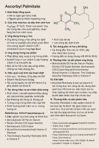 Ascorbyl Palmitate La Hoat Chat Gi Cong Dung Trong Duoc My Pham