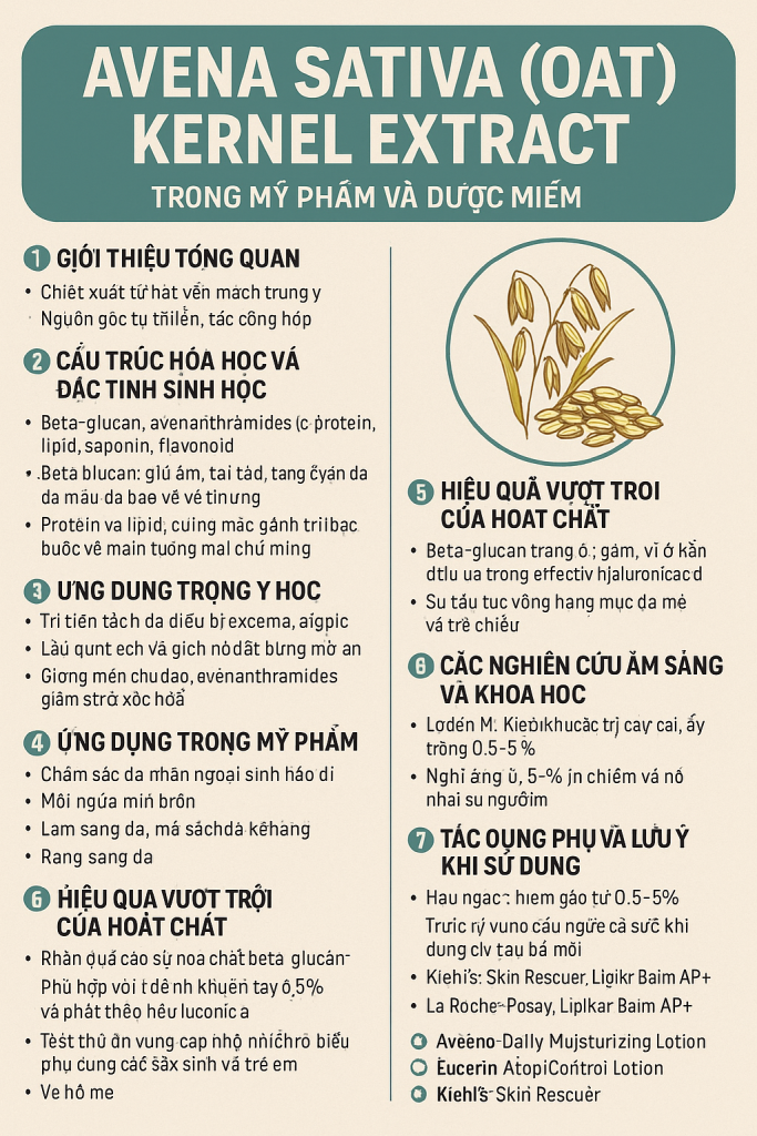 Avena Sativa Oat Kernel Extract La Hoat Chat Gi Cong Dung Trong Duoc My Pham