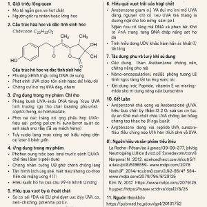 Avobenzone La Hoat Chat Gi Cong Dung Trong Duoc My Pham