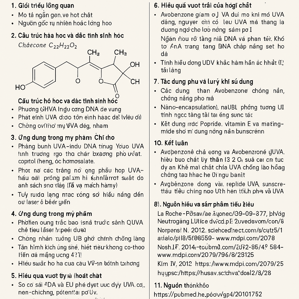 Avobenzone La Hoat Chat Gi Cong Dung Trong Duoc My Pham