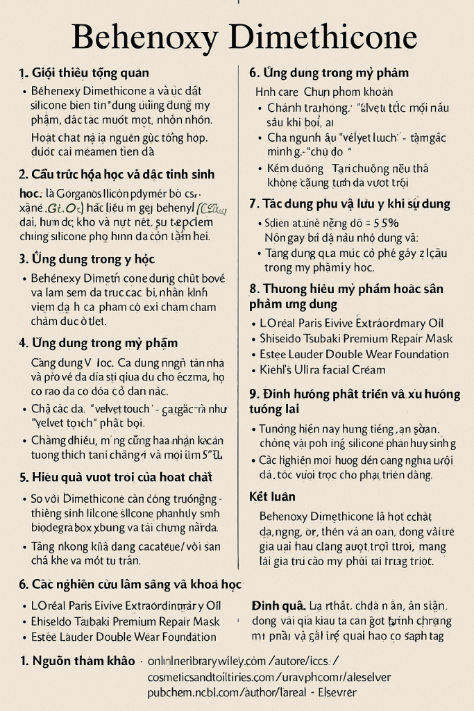 Behenoxy Dimethicone La Hoat Chat Gi Cong Dung Trong Duoc My Pham