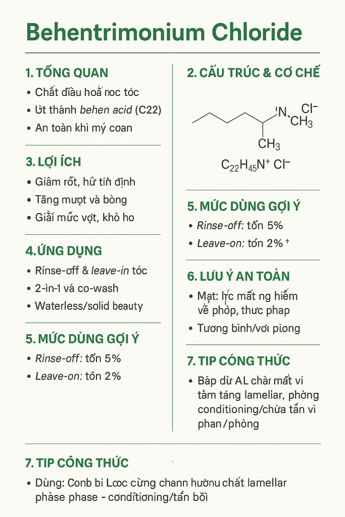 Behentrimonium Chloride La Hoat Chat Gi Cong Dung Trong Duoc My Pham