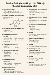 Betaine Salicylate La Hoat Chat Gi Cong Dung Trong Duoc My Pham