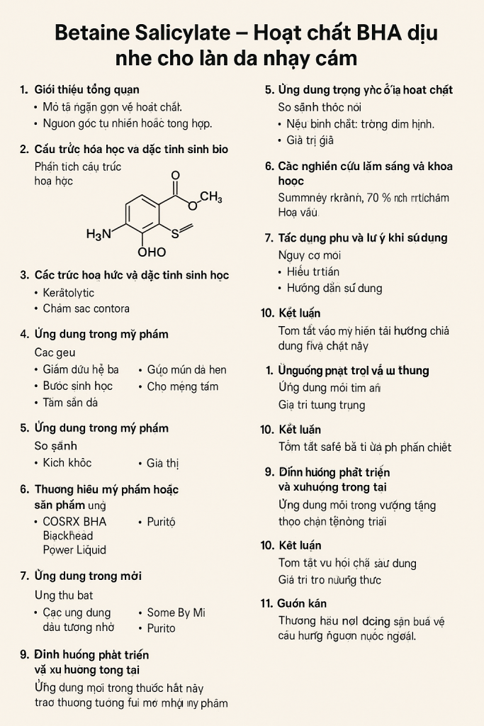 Betaine Salicylate La Hoat Chat Gi Cong Dung Trong Duoc My Pham