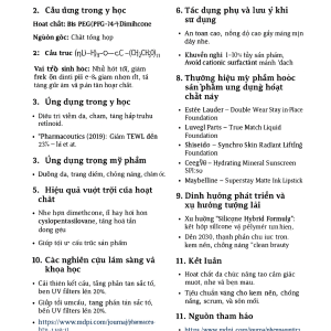 Bis PEG PPG 14 14 Dimethicone La Hoat Chat Gi Cong Dung Trong Duoc My Pham