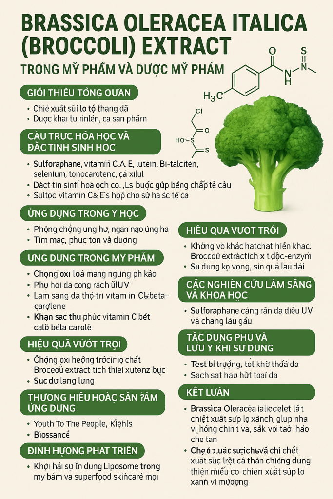 Brassica Oleracea Italica Broccoli Extract La Hoat Chat Gi Cong Dung Trong Duoc My Pham
