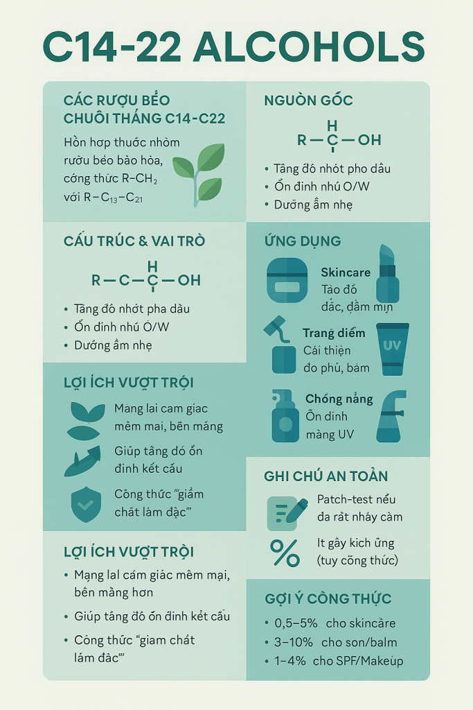 C14-22 Alcohols Là Hoạt Chất Gì, Công Dụng Trong Dược Mỹ Phẩm 3 C14 22 Alcohols La Hoat Chat Gi Cong Dung Trong Duoc My Pham