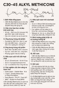C30 45 Alkyl Methicone La Hoat Chat Gi Cong Dung Trong Duoc My Pham