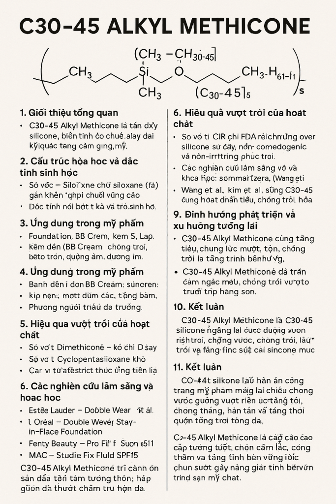 C30 45 Alkyl Methicone La Hoat Chat Gi Cong Dung Trong Duoc My Pham