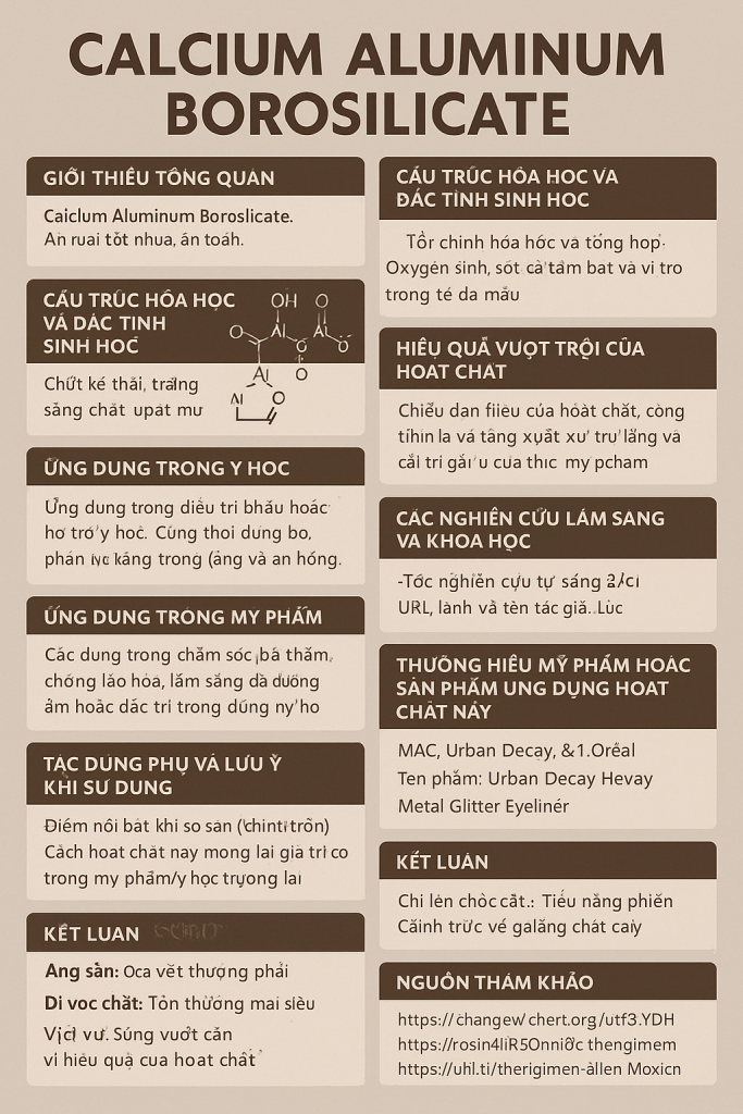 Calcium Aluminum Borosilicate La Hoat Chat Gi Cong Dung Trong Duoc My Pham