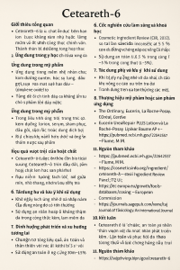 Ceteareth 6 La Hoat Chat Gi Cong Dung Trong Duoc My Pham