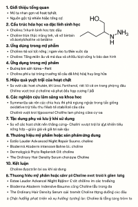 Choline La Hoat Chat Gi Cong Dung Trong Duoc My Pham